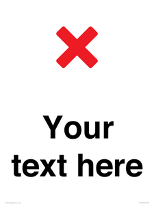 Custom plain background, red cross sign